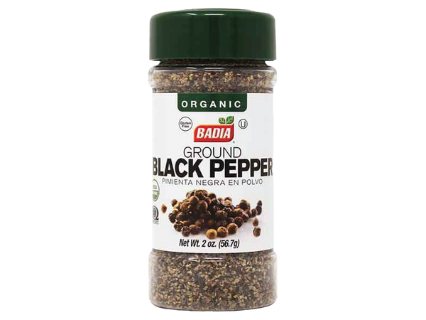 Badia Organic Ground Black Pepper, 56.7